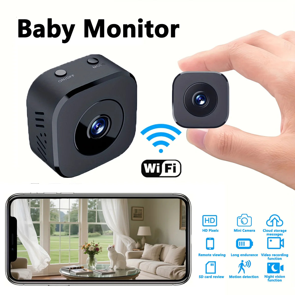 Indoor Mini Camera (with Night Vision Audio/Video rec.)