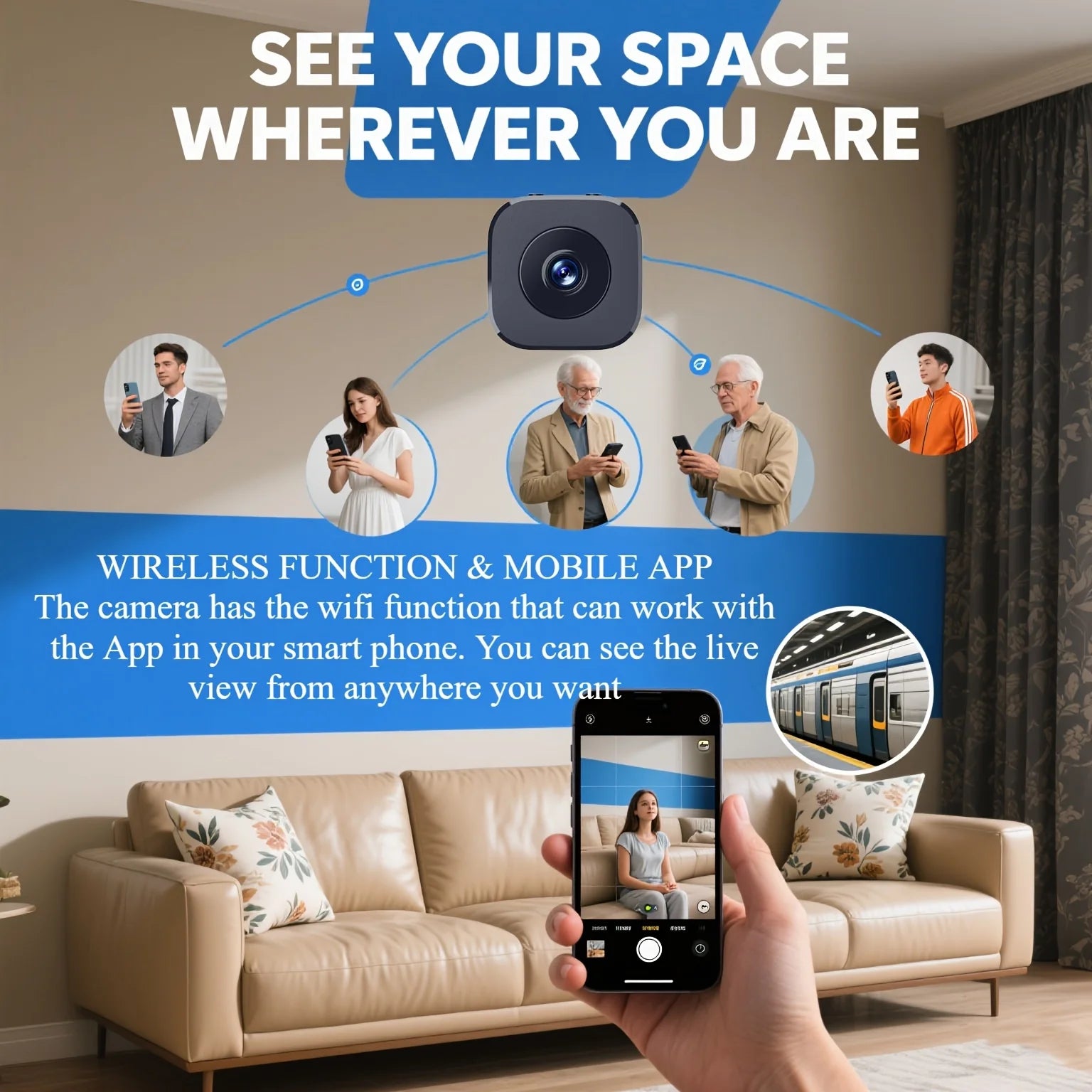 Indoor Mini Camera (with Night Vision Audio/Video rec.)