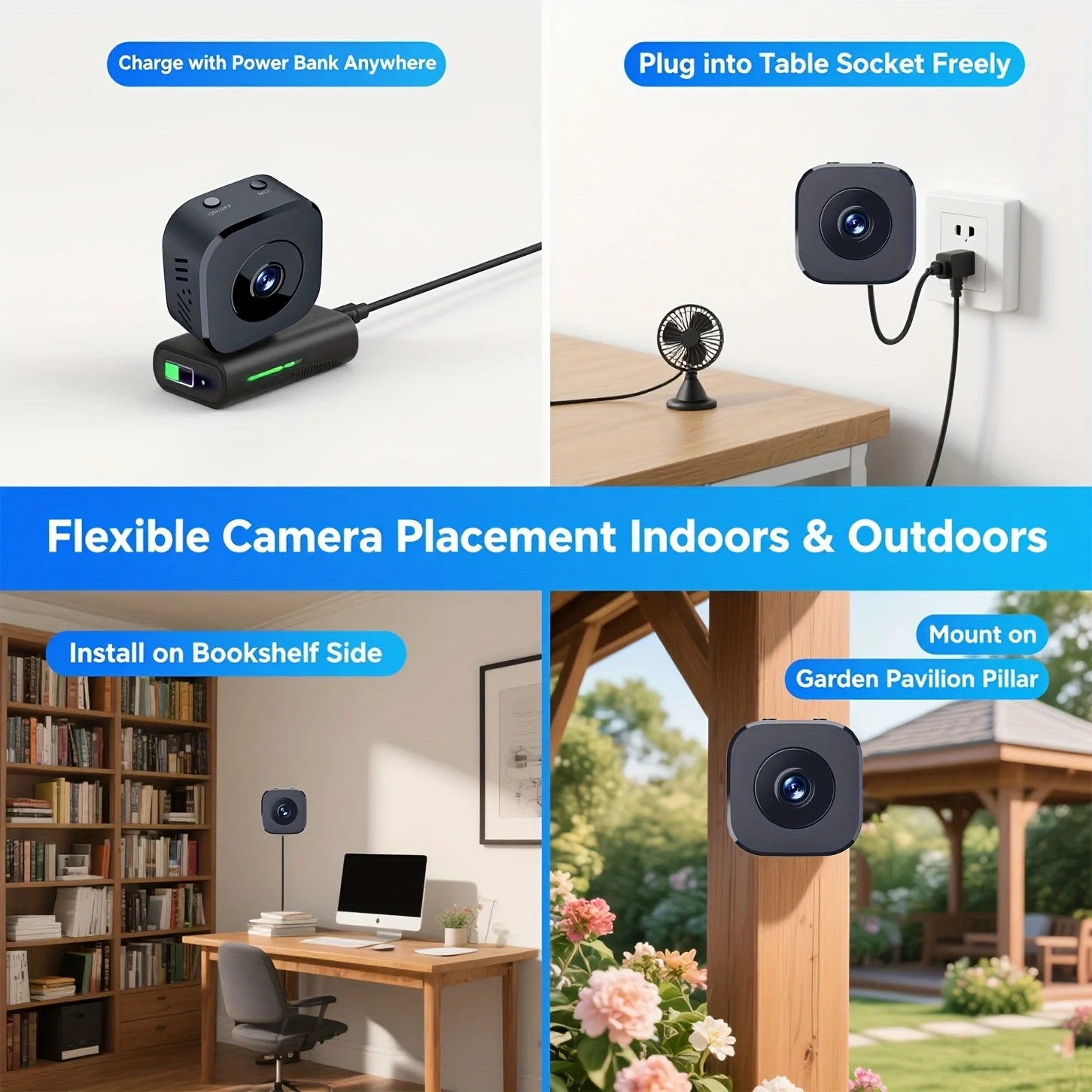 Indoor Mini Camera (with Night Vision Audio/Video rec.)